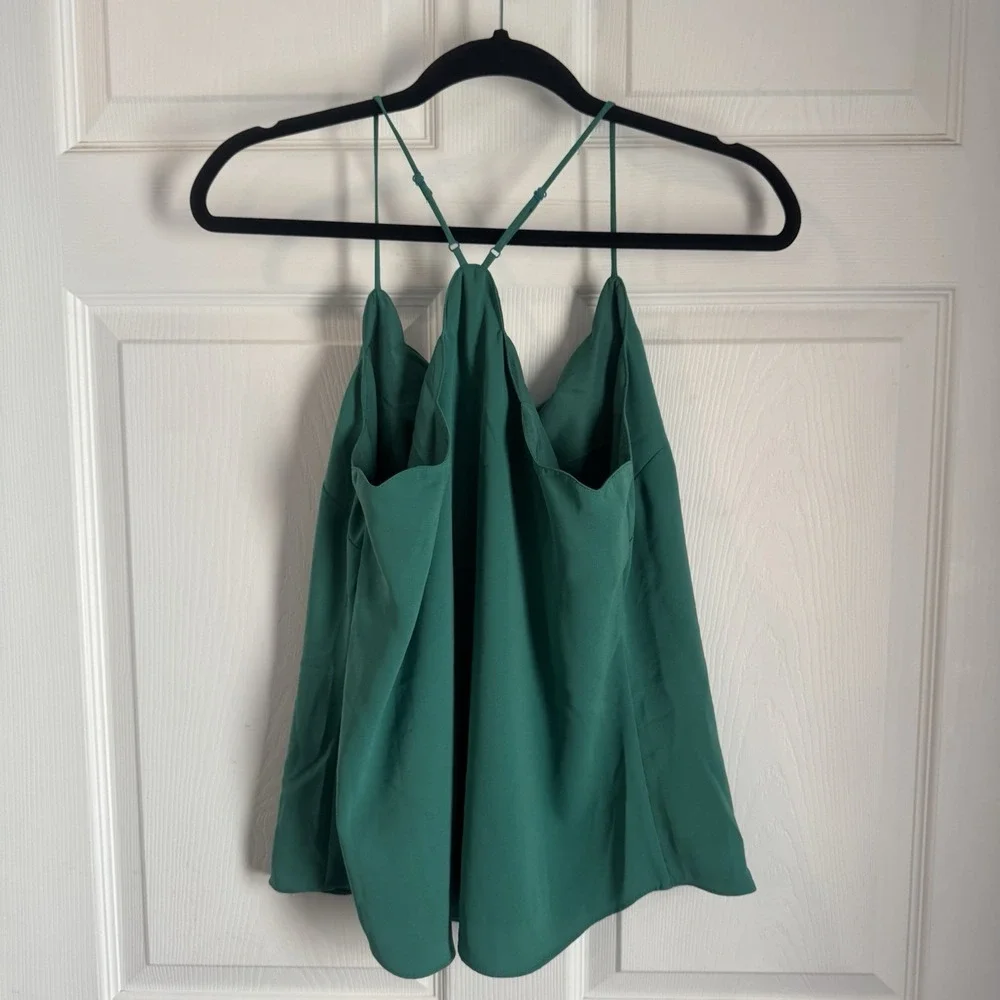 J. Crew Factory Scalloped Cami‎ Top Kelly Green Women's Size 6